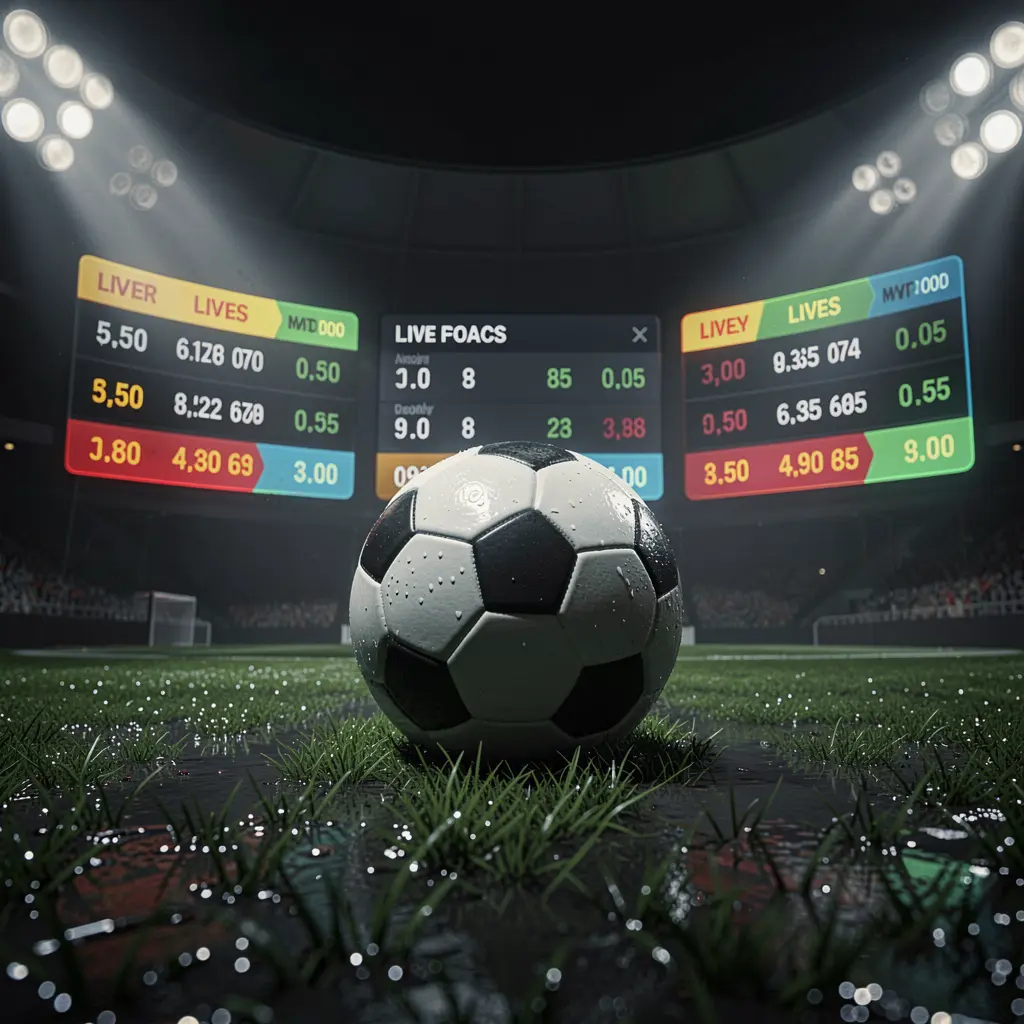 UDM19 football betting page banner featuring a soccer ball on wet grass under dramatic stadium lights with glowing live odds graphics in a premium dark sports atmosphere UDM19 football betting page banner featuring a soccer ball on wet grass under dramatic stadium lights with glowing live odds graphics in a premium dark sports atmosphere